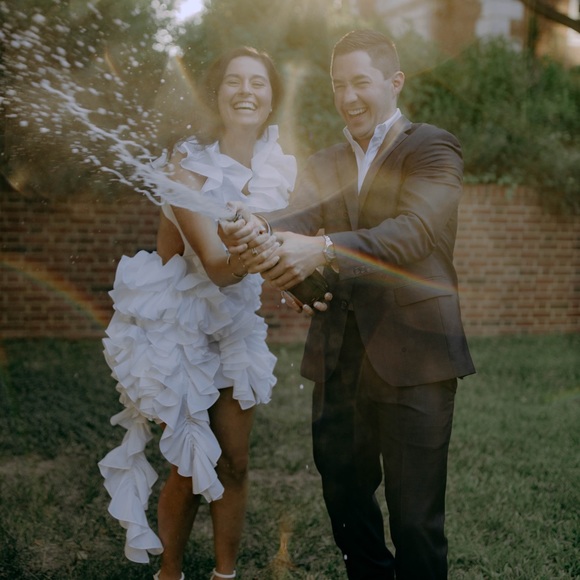 Aknvas Open-Back Ruffled Mini White - Picture 4 of 8